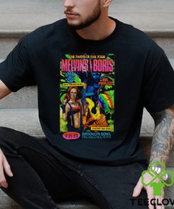 The melvins rock band boris the twins of evil tour Brooklyn bowl Philadelphia PA september 21 2023 art poster design t shirt