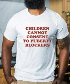 The offensive tranny wearing children cannot consent to puberty blockers 2023 shirt