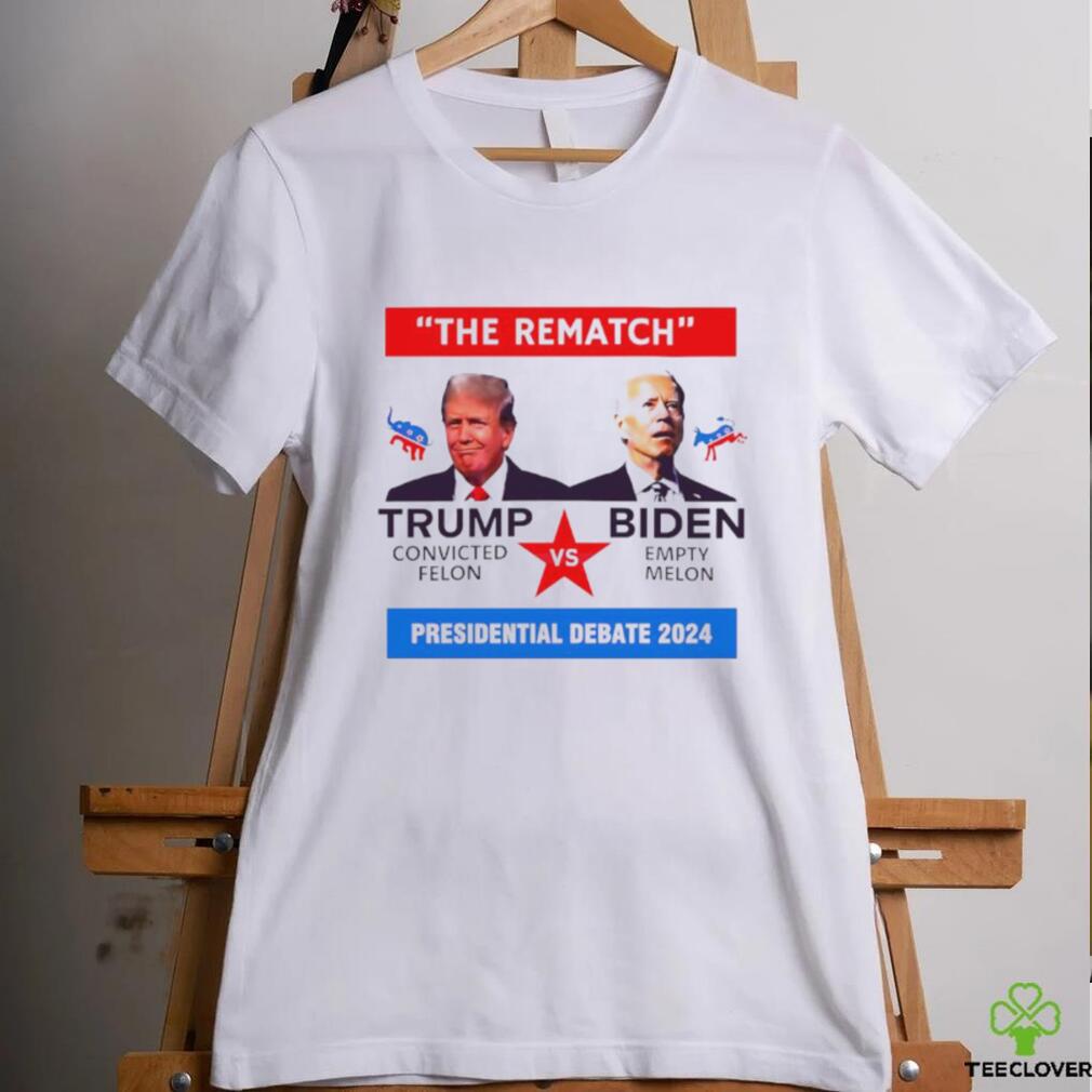 The rematch Trump convicted felon vs Biden empty melon presidential debate 2024 shirt The rematch Trump convicted felon vs Biden empty melon presidential debate 2024 shirt