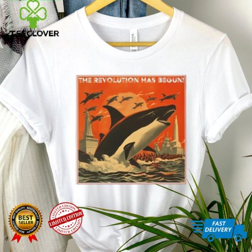 The revolution has begun orca art poster design T shirt