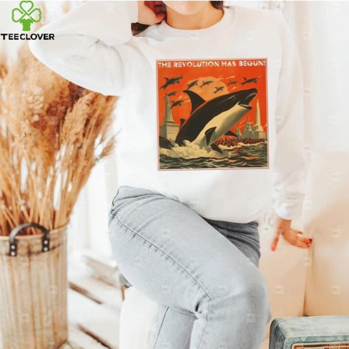 The revolution has begun orca art poster design T shirt
