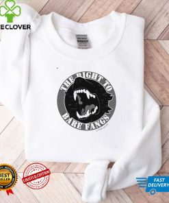 The right to bare fangs logo T shirt