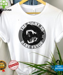 The right to bare fangs logo T shirt