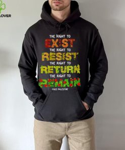 The right to exist resist return remain free palestine shirt