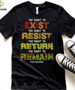 The right to exist resist return remain free palestine hoodie, sweater, longsleeve, shirt v-neck, t-shirt