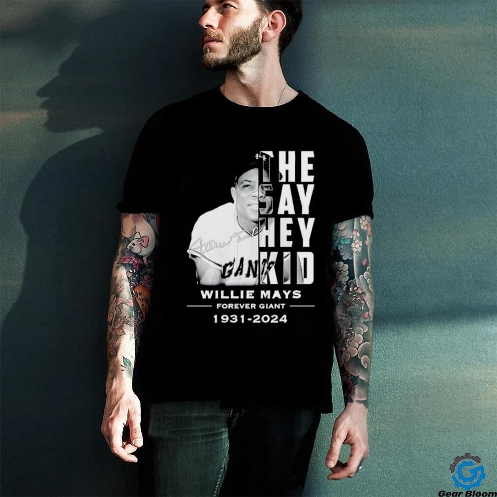 The say hey kid Willie Mays forever giant 1931 2024 signature shirt The say hey kid Willie Mays forever giant 1931 2024 signature shirt
