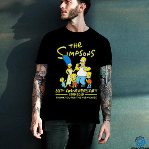 The simpsons 30th anniversary 1989 2019 thank you for memories Shirt