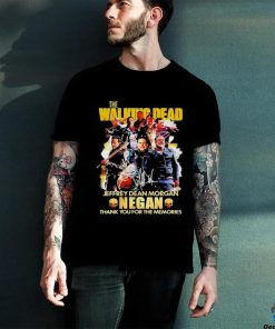 The walking dead Jeffrey Dean Morgan negan thank you for the memories signature shirt