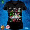 There Was A Girl Who Really Loved Cows Floral Cow Farmer T Shirt