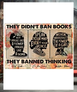 They Didn’t Ban Books They Banned Thinking Poster