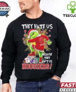 They Hate Us Because They Ain’t Grinch X Indiana Hoosiers Stomp On College Teams Christmas Shirt