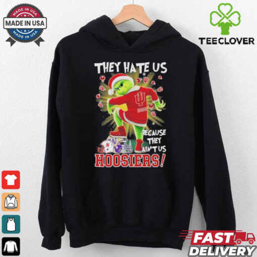 They Hate Us Because They Ain’t Grinch X Indiana Hoosiers Stomp On College Teams Christmas Shirt