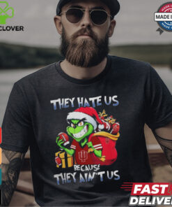 They Hate Us Because They Ain’t Us Grinch Vs Indiana Hoosiers Football Christmas Shirt