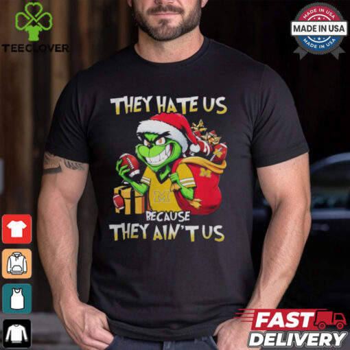 They Hate Us Because They Ain’t Us Grinch Vs Michigan Wolverines Football Christmas Shirt