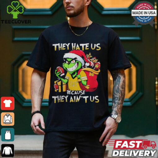 They Hate Us Because They Ain’t Us Grinch Vs Michigan Wolverines Football Christmas Shirt
