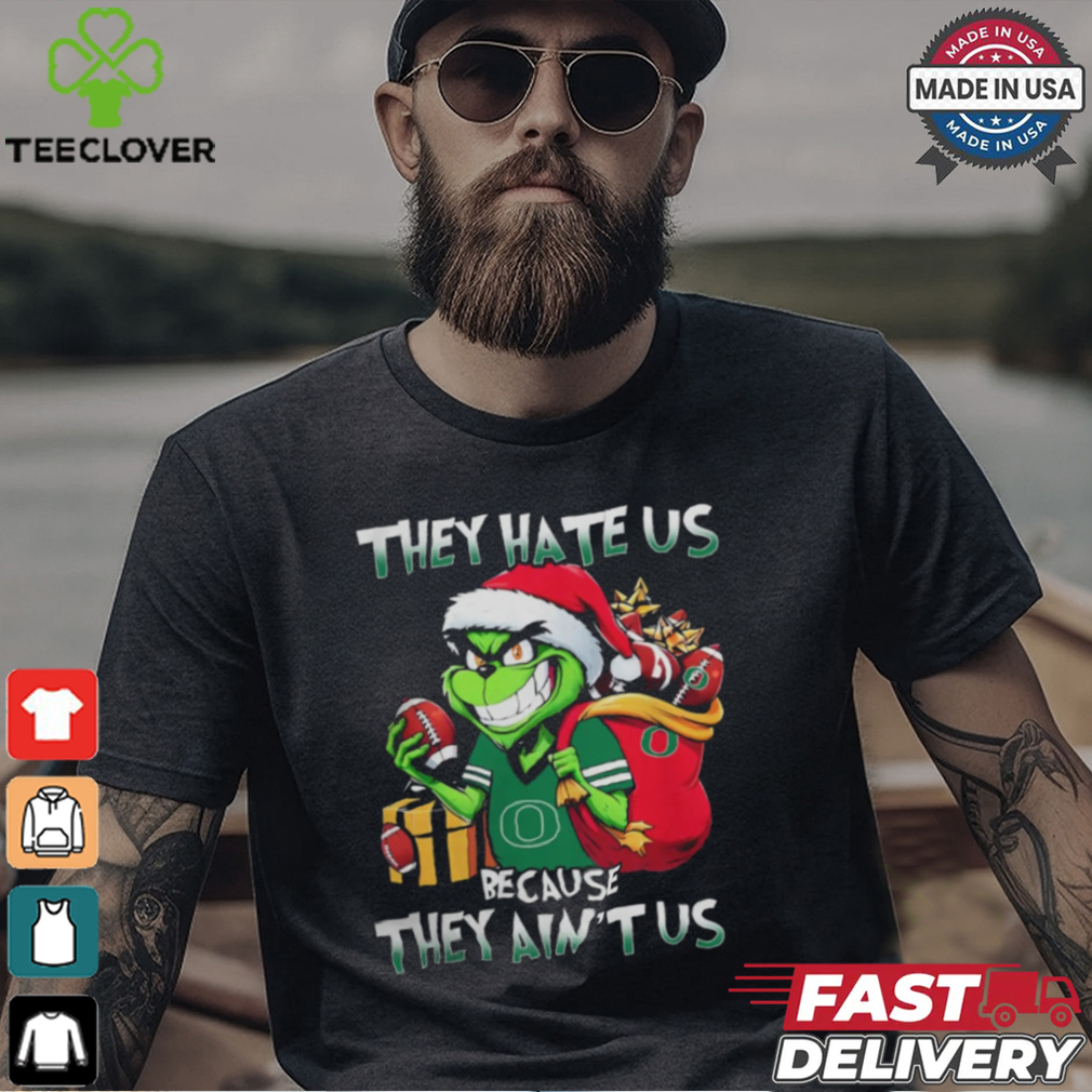 They Hate Us Because They Ain’t Us Grinch Vs Oregon Ducks Football Christmas Shirt They Hate Us Because They Ain’t Us Grinch Vs Oregon Ducks Football Christmas Shirt