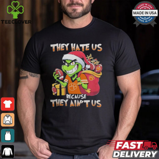 They Hate Us Because They Ain’t Us Grinch X Clemson Tigers Football Christmas Shirt