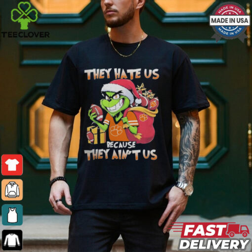 They Hate Us Because They Ain’t Us Grinch X Clemson Tigers Football Christmas Shirt