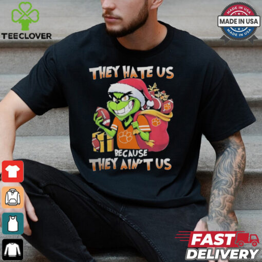 They Hate Us Because They Ain’t Us Grinch X Clemson Tigers Football Christmas Shirt