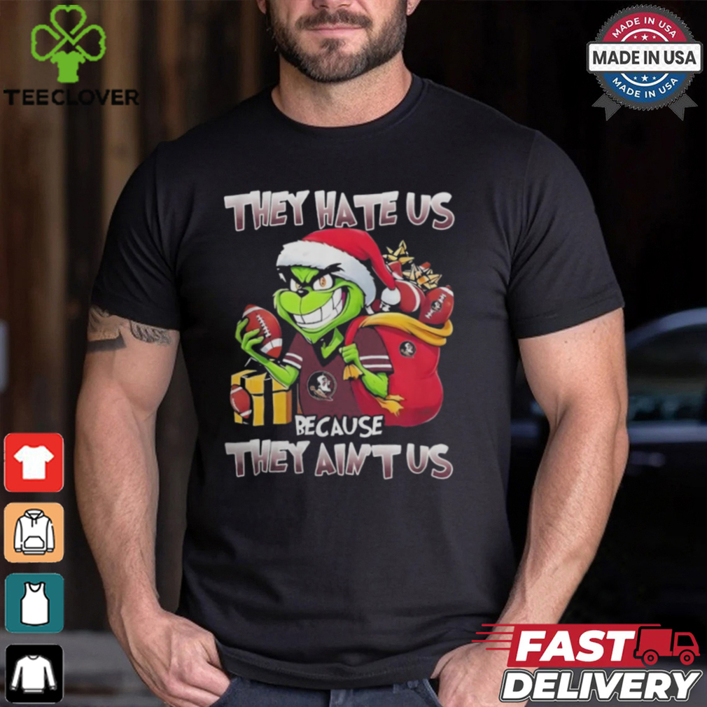 They Hate Us Because They Ain’t Us Grinch X Florida State Seminoles Football Christmas Shirt They Hate Us Because They Ain’t Us Grinch X Florida State Seminoles Football Christmas Shirt