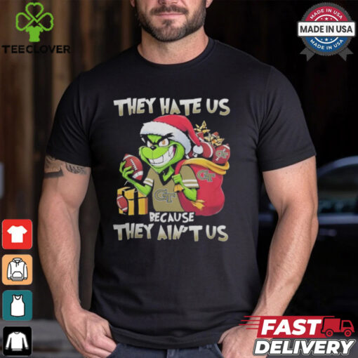 They Hate Us Because They Ain’t Us Grinch X Georgia Tech Yellow Jackets Football Christmas Shirt