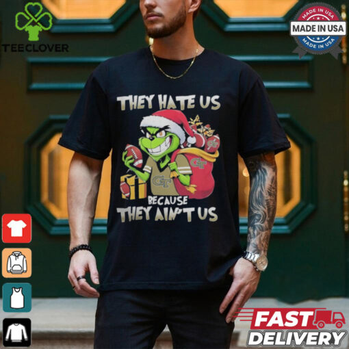 They Hate Us Because They Ain’t Us Grinch X Georgia Tech Yellow Jackets Football Christmas Shirt