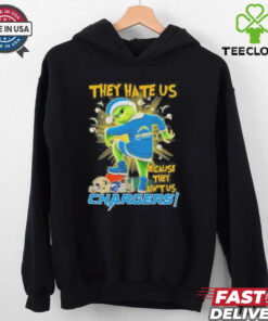 They Hate Us Because They Ain’t Us Grinch X Los Angeles Chargers Stomp On NFL Teams Christmas Shirt