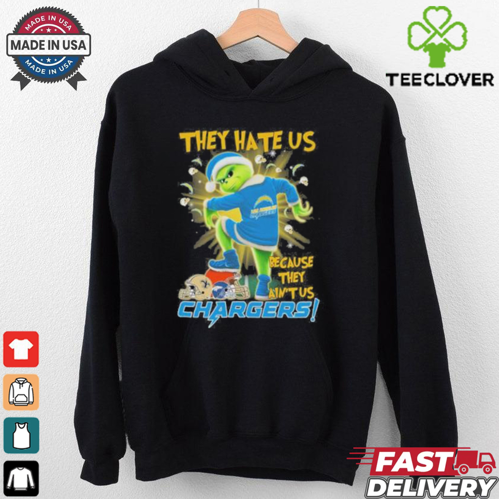 They Hate Us Because They Ain’t Us Grinch X Los Angeles Chargers Stomp On NFL Teams Christmas Shirt They Hate Us Because They Ain’t Us Grinch X Los Angeles Chargers Stomp On NFL Teams Christmas Shirt