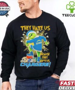 They Hate Us Because They Ain’t Us Grinch X Los Angeles Chargers Stomp On NFL Teams Christmas Shirt