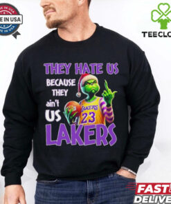 They Hate Us Because They Ain’t Us Grinch X Los Angeles Lakers Christmas Shirt