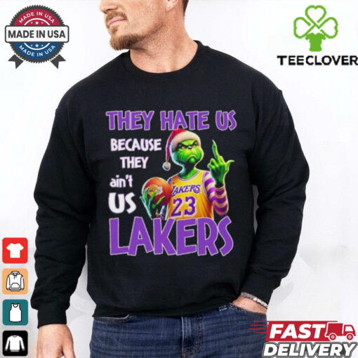 They Hate Us Because They Ain’t Us Grinch X Los Angeles Lakers Christmas Shirt