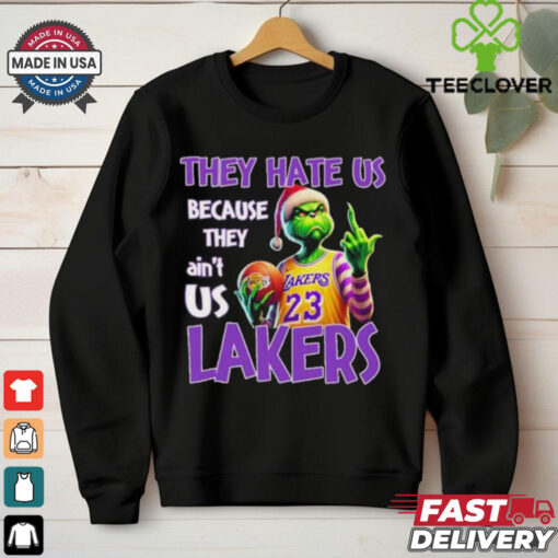 They Hate Us Because They Ain’t Us Grinch X Los Angeles Lakers Christmas Shirt