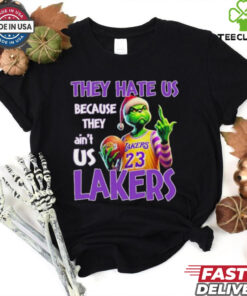 They Hate Us Because They Ain’t Us Grinch X Los Angeles Lakers Christmas Shirt