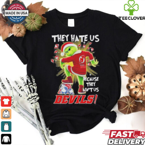 They Hate Us Because They Ain’t Us Grinch X New Jersey Hockey Stomp On Hockey Teams Christmas Shirt