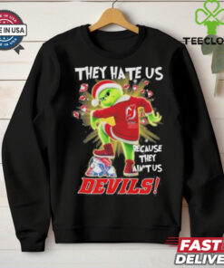 They Hate Us Because They Ain’t Us Grinch X New Jersey Hockey Stomp On Hockey Teams Christmas Shirt