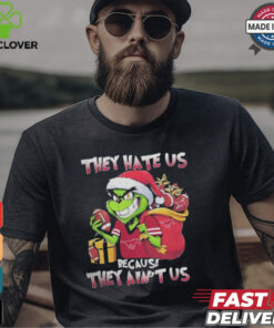 They Hate Us Because They Ain’t Us Grinch X SMU Mustangs Football Christmas Shirt