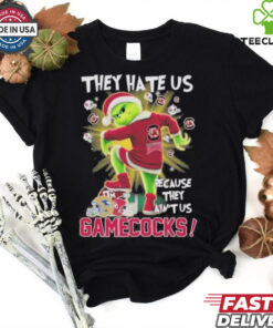 They Hate Us Because They Ain’t Us Grinch X South Carolina Gamecocks Stomp On College Teams Christmas Shirt