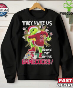 They Hate Us Because They Ain’t Us Grinch X South Carolina Gamecocks Stomp On College Teams Christmas Shirt