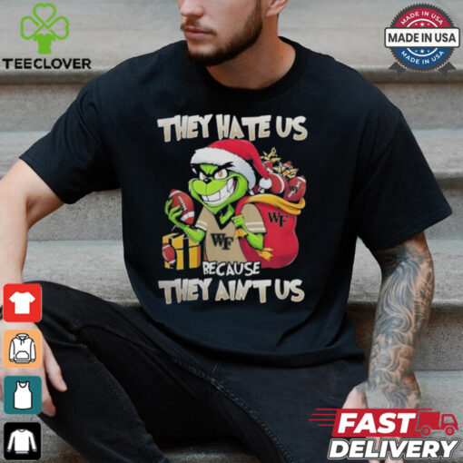 They Hate Us Because They Ain’t Us Grinch X Wake Forest Demon Deacons Football Christmas Shirt