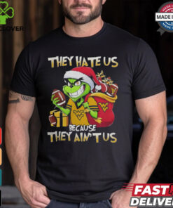 They Hate Us Because They Ain’t Us Grinch X West Virginia Mountaineers Christmas 2024 Shirt