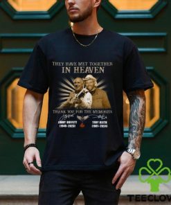 They Have Met Together In Heaven Thank You For The Memories Jimmy Buffet And Toby Keith T Shirt