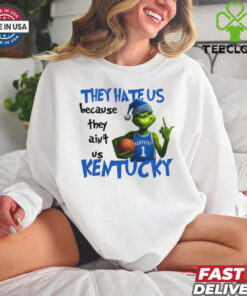 They Hete Us Bacause They Ain't Us Kentucky Grinch Basketball Christmas shirt