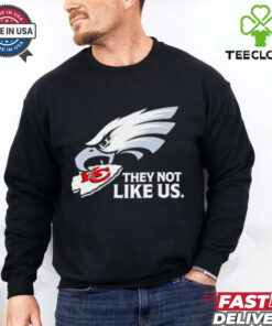 They not like us Philadelphia Eagles eat Kansas City Chiefs shirt