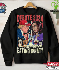 TheyRe Eating What Funny Debate Election 2024 Pets Dog Cat T Shirt