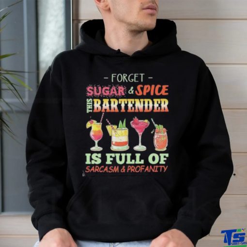 This Bartender Is Full Of Sarcasm & Profanity black bartender t shirt
