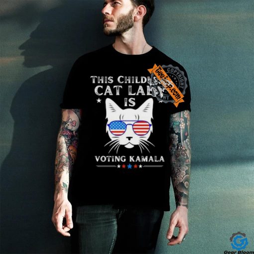 This Childless cat lady is Voting Kamala Harris 2024 cat wear sunglasses hoodie, sweater, longsleeve, shirt v-neck, t-shirt