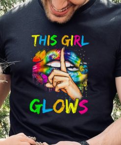 This Girl Glows Retro 80’s Party Women’s Lips Shirt