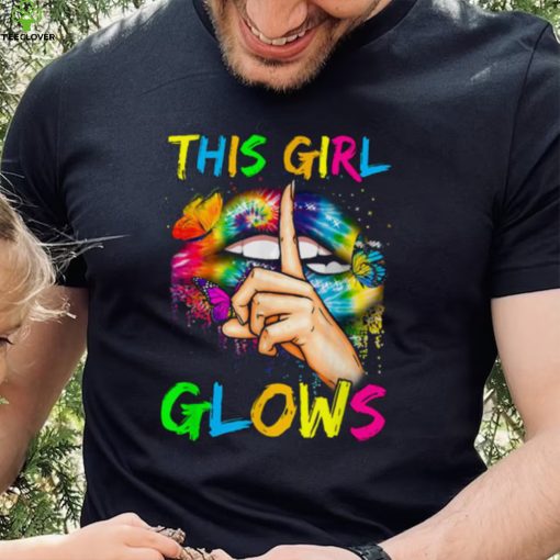 This Girl Glows Retro 80’s Party Women’s Lips Shirt