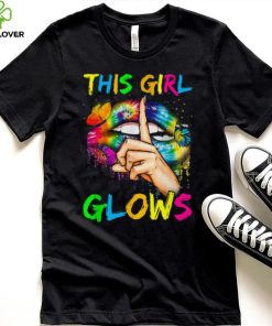 This Girl Glows Retro 80’s Party Women’s Lips Shirt