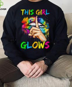 This Girl Glows Retro 80’s Party Women’s Lips Shirt